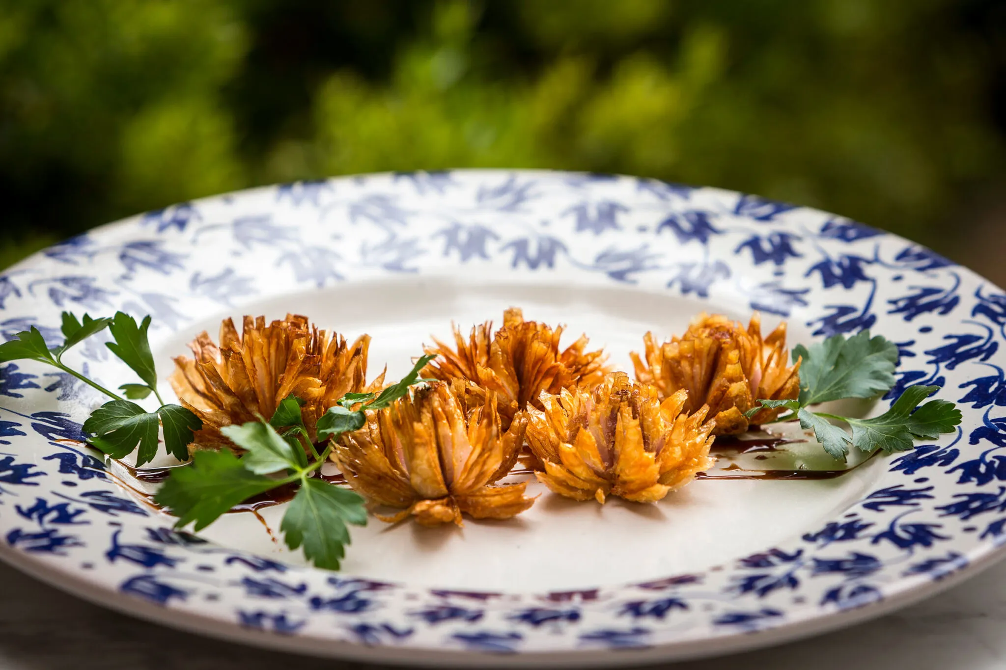 A plate of small fried onions