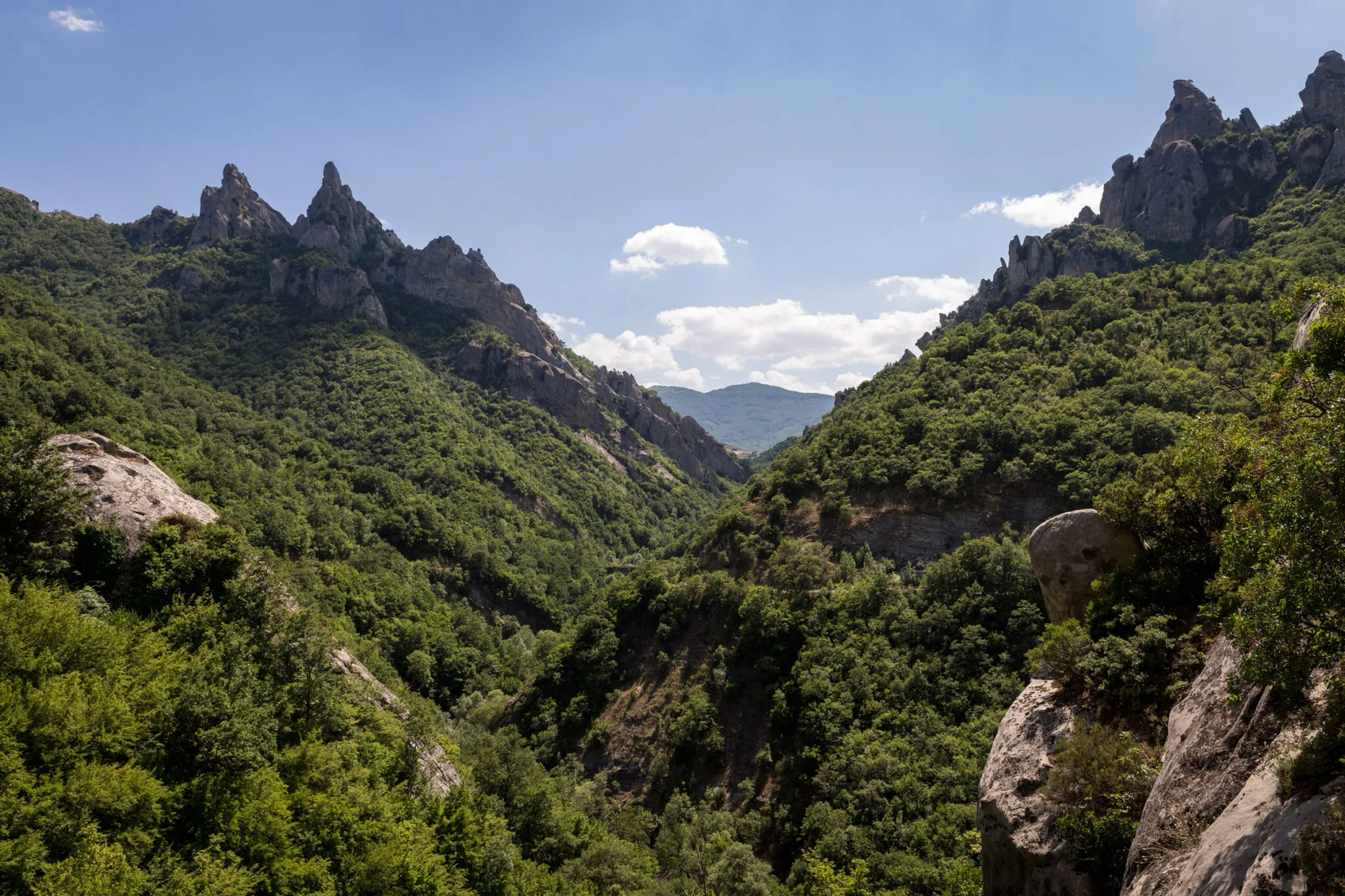 A gorge between the mountains