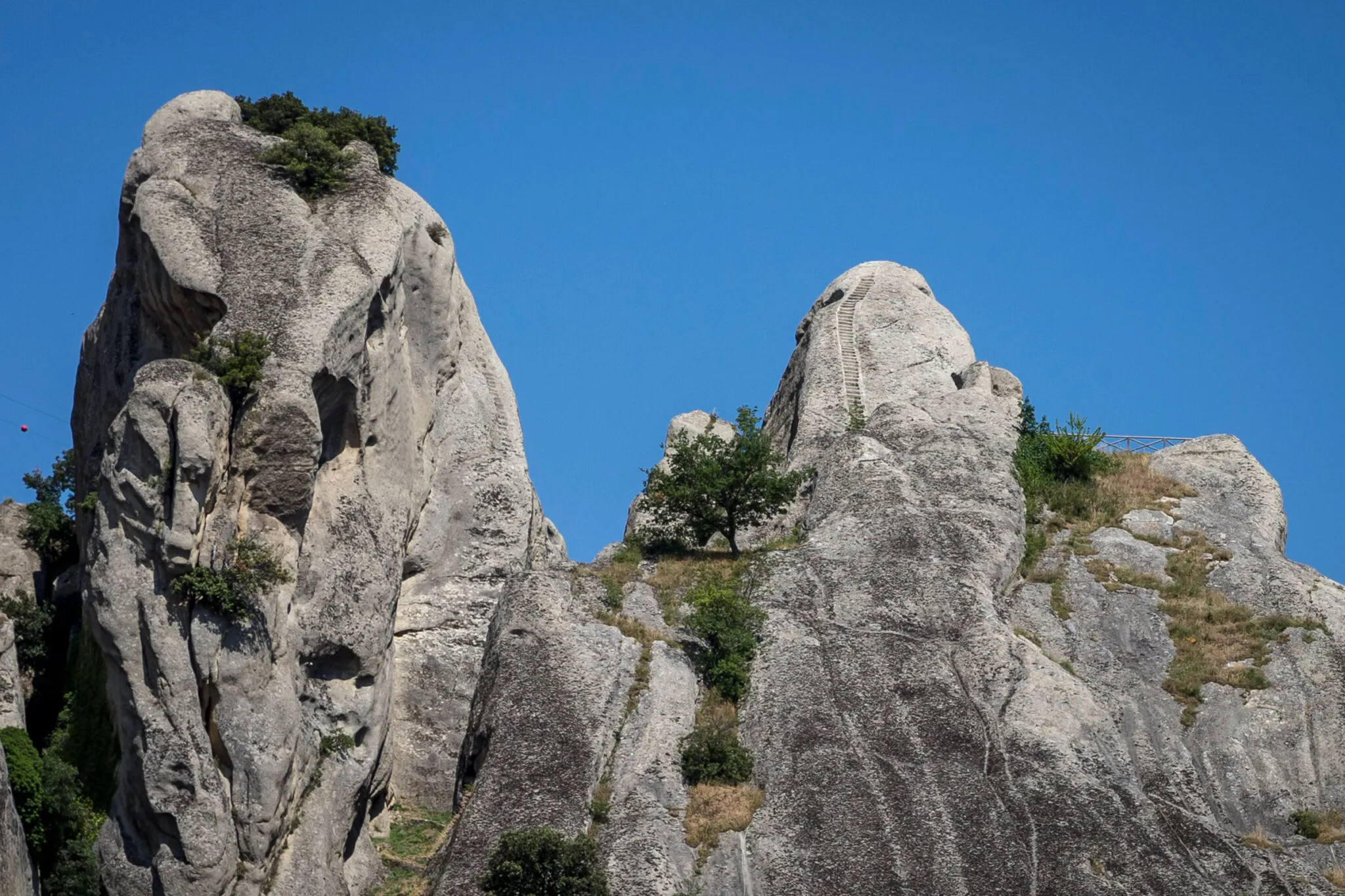 gray rock formations against the sky