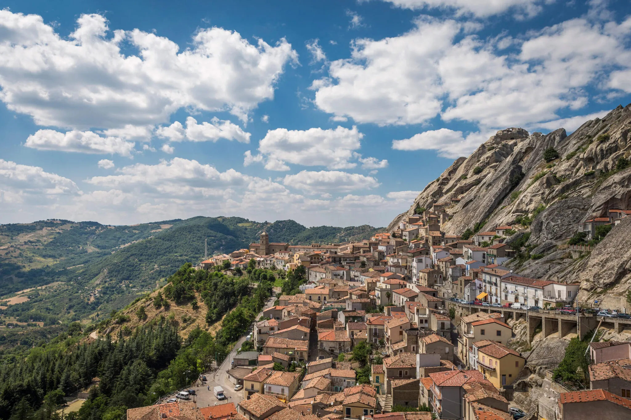 Village on the hillside