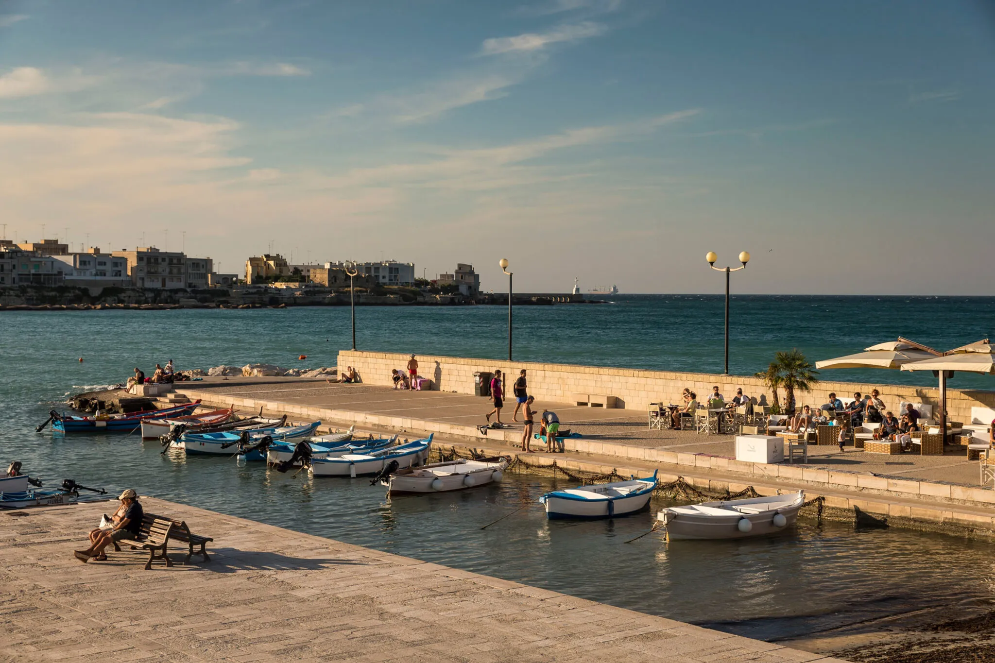 Small boats docked at Otranto