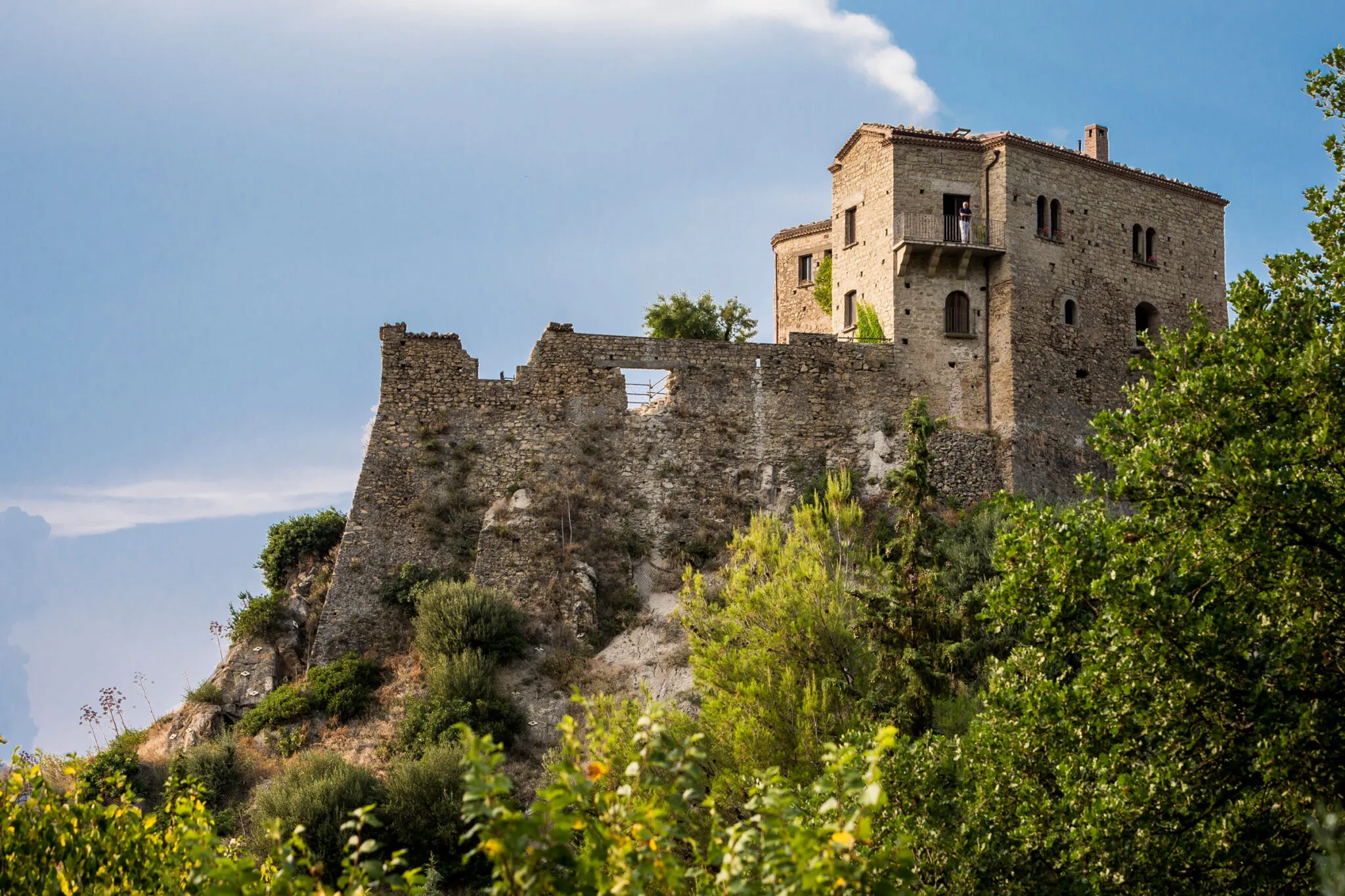 Stone building on a hill in Valsinni