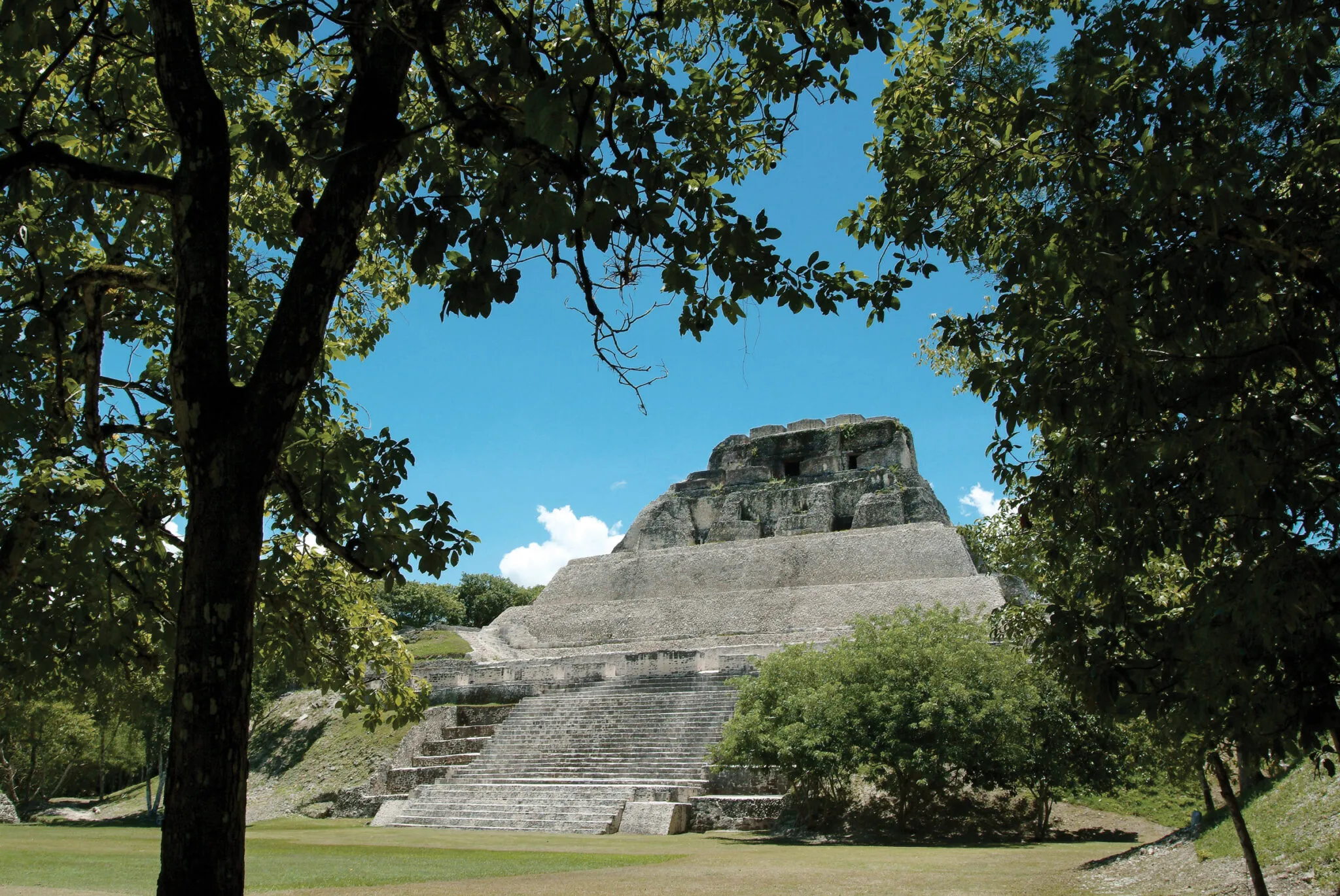 Xunantunich ruins from a distance