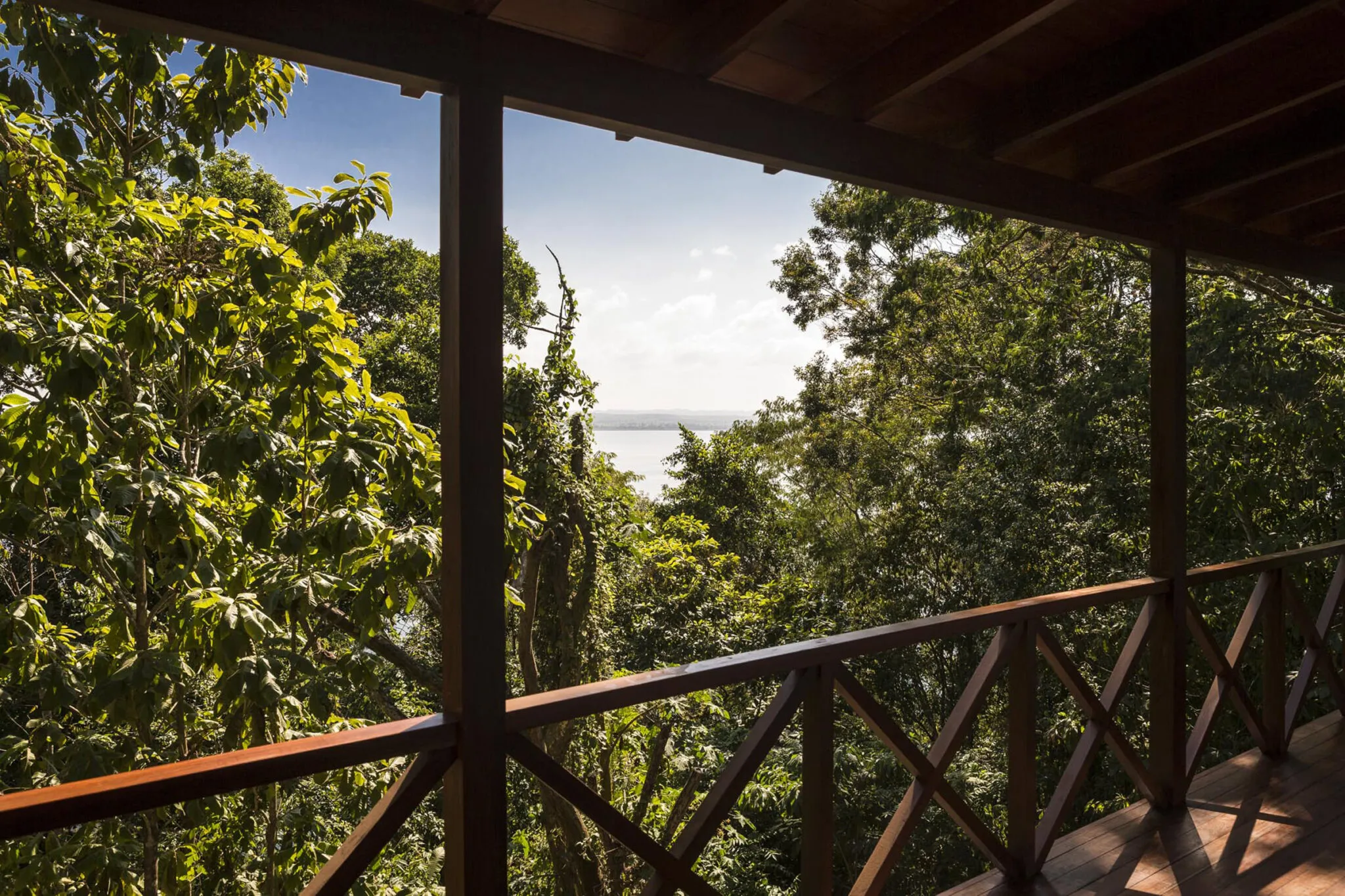 A view of the water from the deck of the Rainforest Junior Suite at La Lancha.