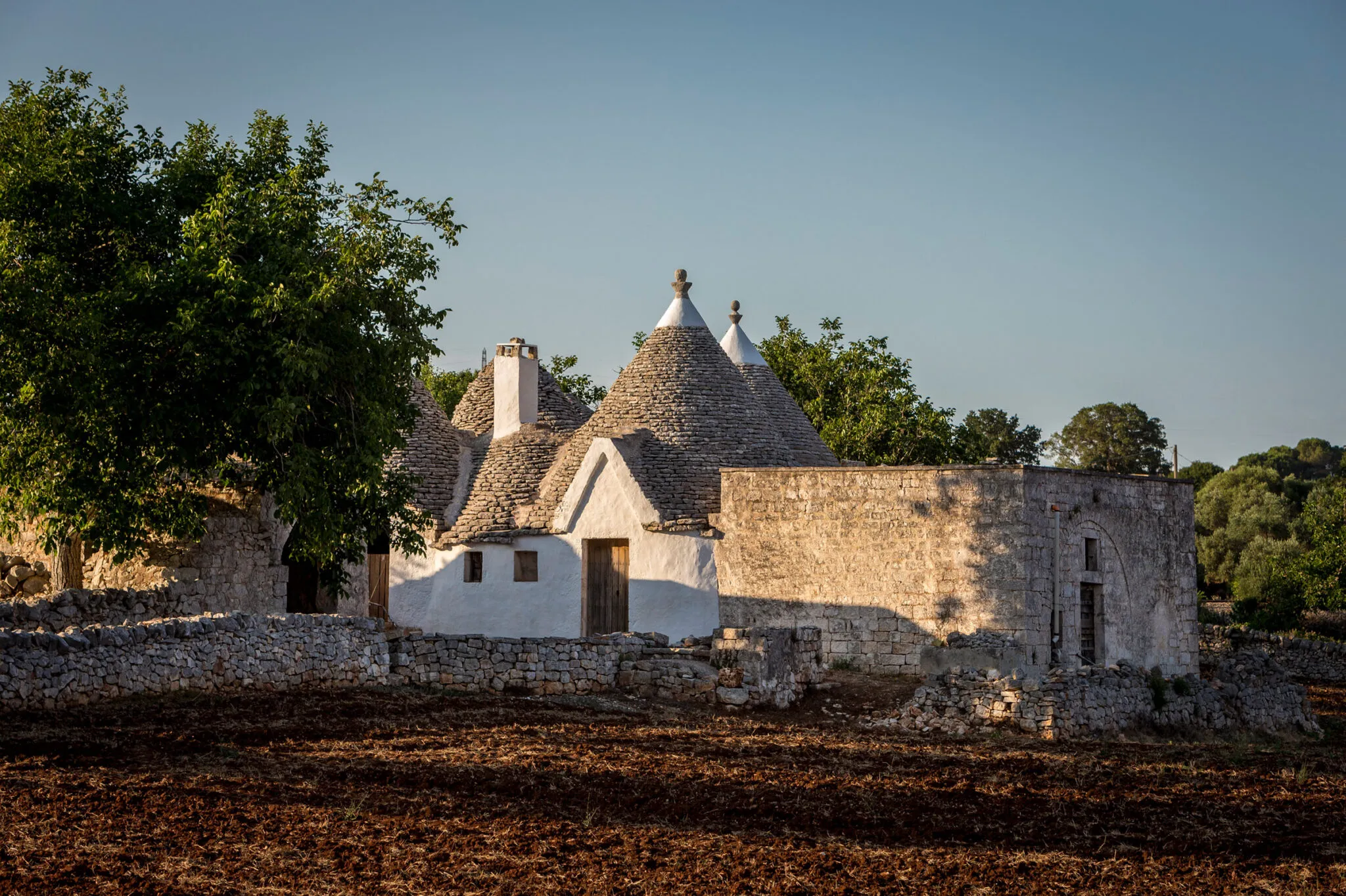 Stone house with a conical roof