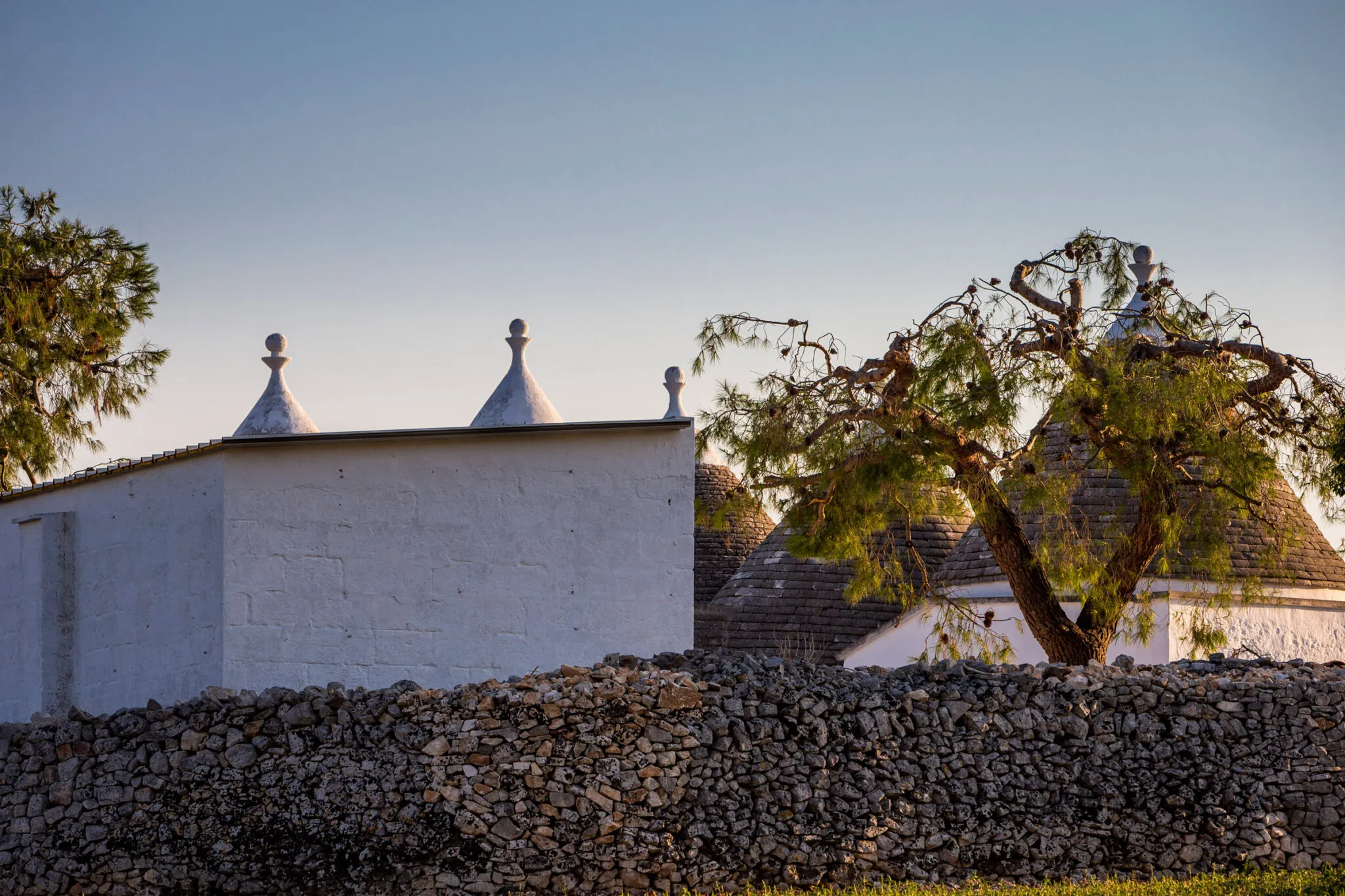 Houses with conical roofs